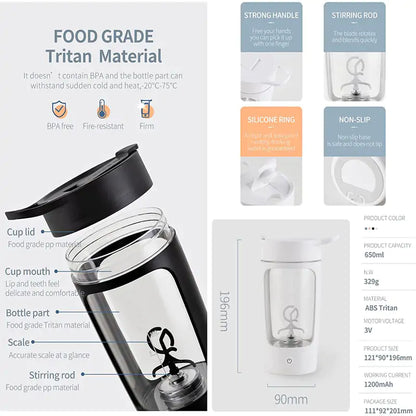 Electric Protein Shaker Bottle